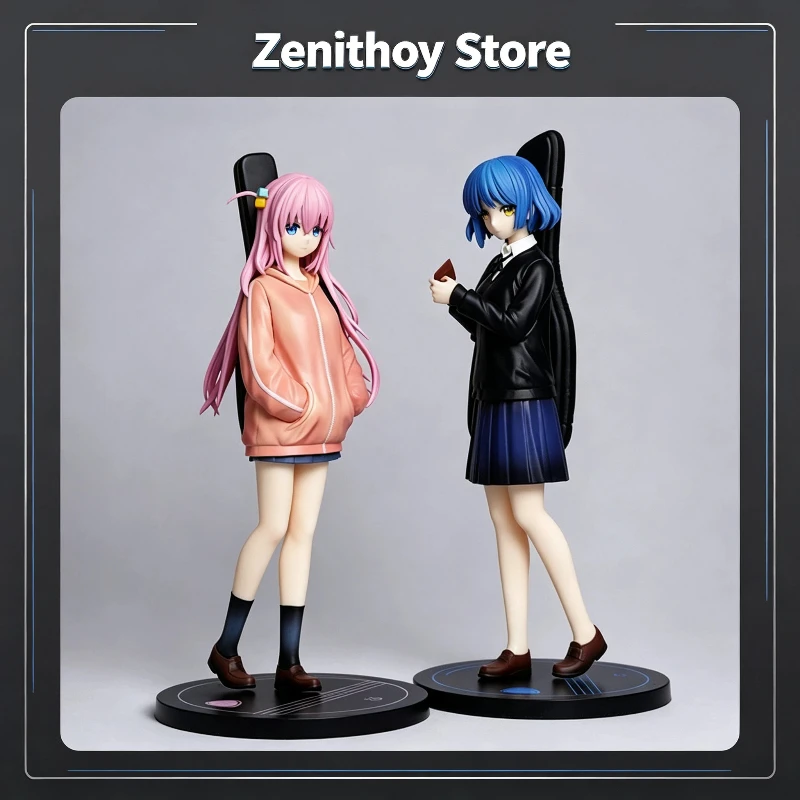 2pcs Bocchi The Rock 2.0 Hitori Ryo Anime Figures Set 24cm Collectible PVC Model Toy Desktop Ornament Computer Case Decor Gifts