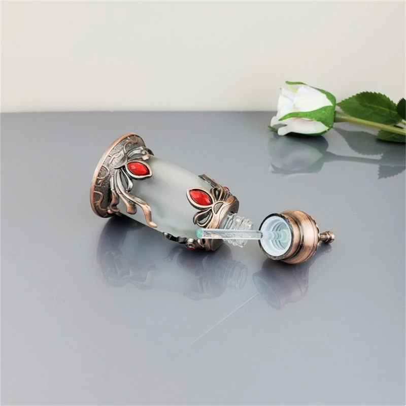 Frasco conta-gotas óleo essencial vintage, 15ml, recarregável, ferramenta beleza, dropshipping