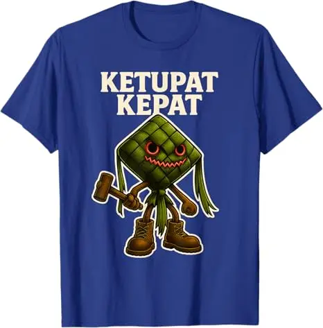 Ketupat Kepat - Funny Italian Brain Rot Gaming Kids Meme T-Shirt Humorous AI Y2k Design Graphic Outfit Boys Fashion Novelty Gift