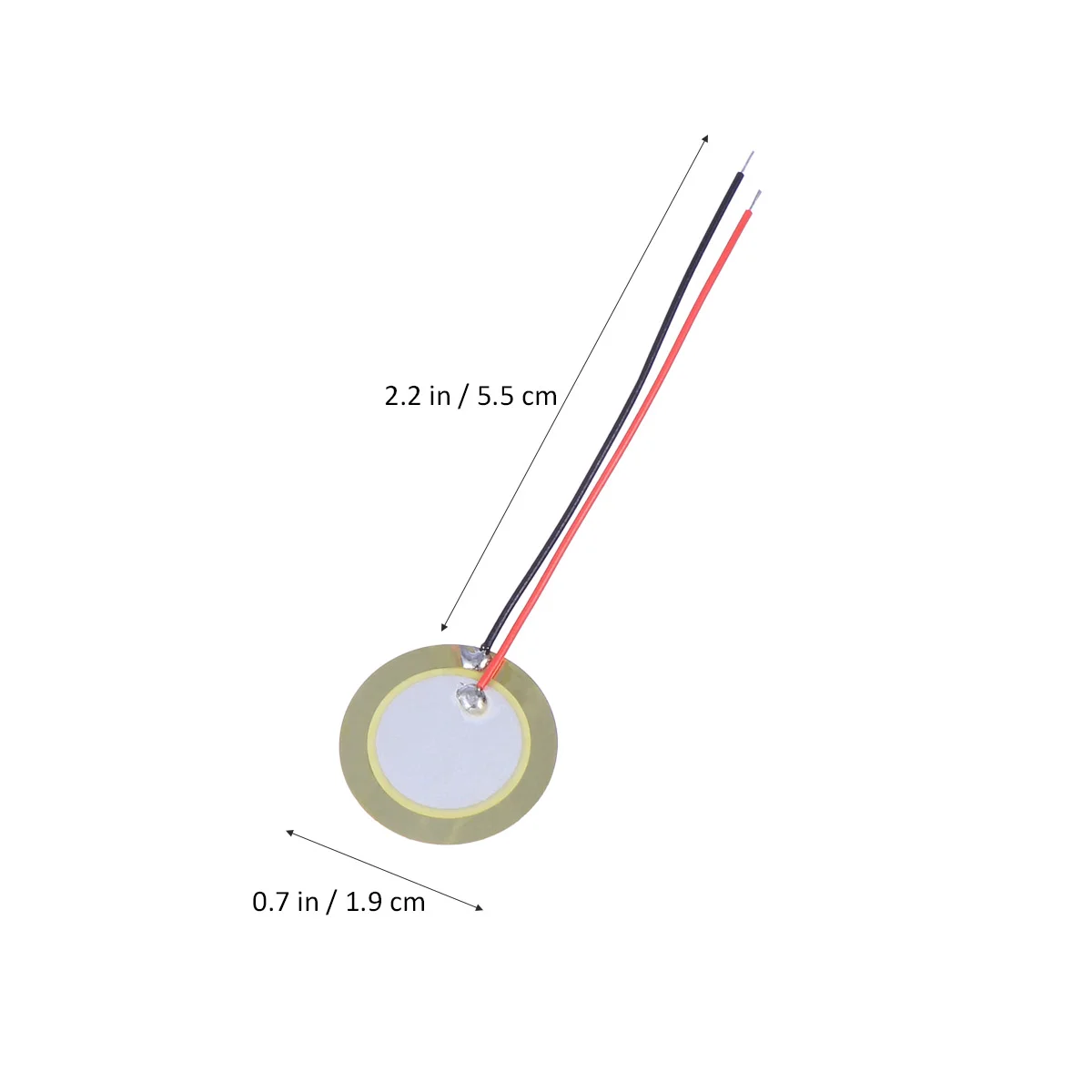 20PCS 20mm Piezo Disc Diaphragm Elements Buzzer Copper Sheet Piezoelectric Ceramic Chips with Leadwires