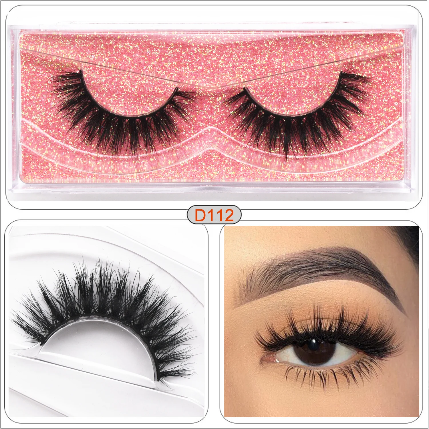 D112 رموش بالمنك KEKEBAICHA الرموش Wispy ثلاثية الأبعاد المنك جلدة القسوة الحرة جلدة قابلة لإعادة الاستخدام الرموش الطبيعية الرموش الصناعية ماكياج