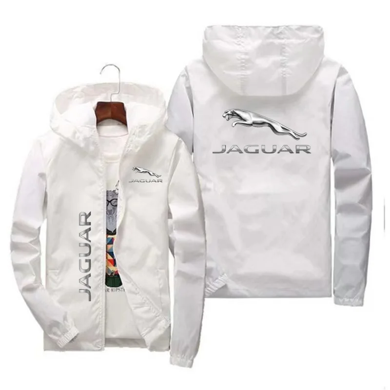 Jaguar 2024 Spring and Autumn New Hoodie Jaguar Car Logo Printed Zipper Coat Men\'s Hoodie and Sweatshirt Casual Jacket Asiansize