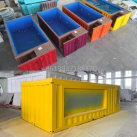 Shell Above Ground Kids House Pool Swimming Factory Rectangular Mosaic Tiles Small 20ft Container Pool Shipping Fiberglass Pool