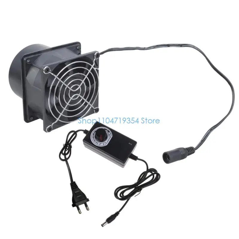 0XLD Inline Duct Fan 81CFM 5700RPM Speed Controllers Ventilation Exhaust Fan Blower