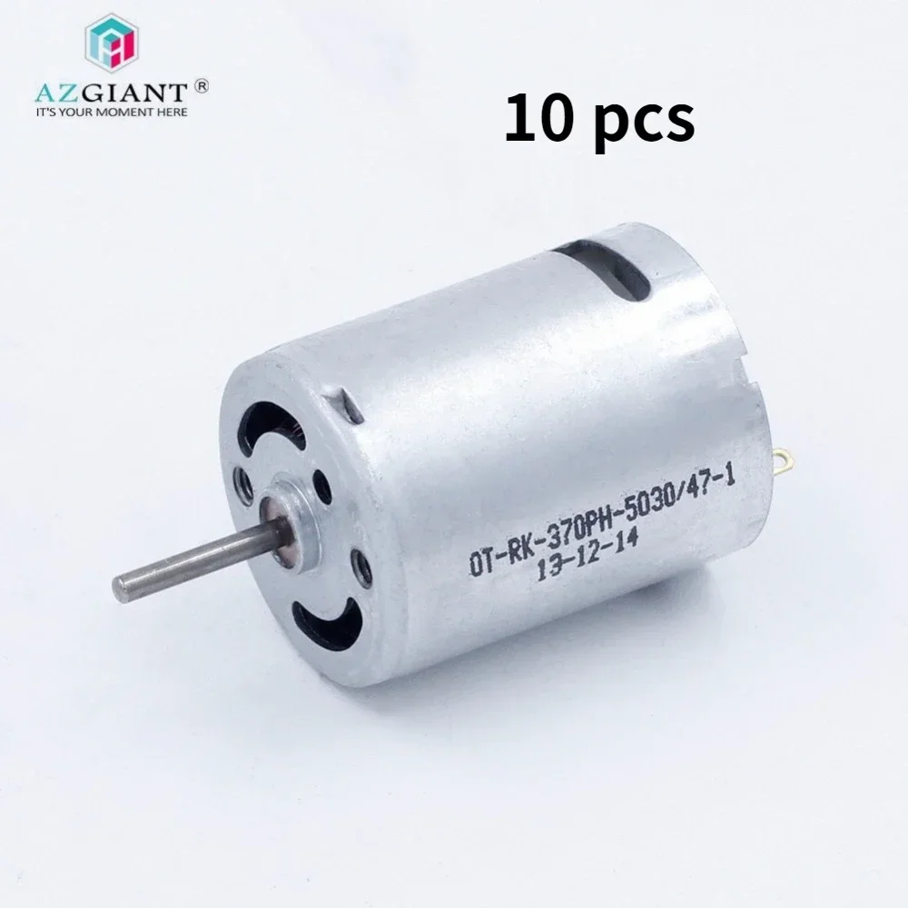 

10 pcs Azgiant RK-370PH micro DC motor 3V 6V 7.4V high speed carbon brush motor 24.3mm*30.8mm 370 motor for water gun DIY