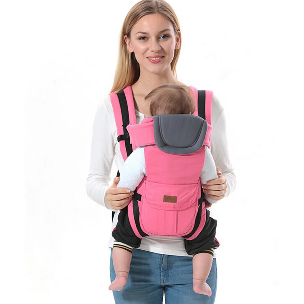 

Adjustable Infant Baby Carrier Blue Cotton Mesh Fabric 20Kg Capacity 3D Ventilated Back Pad Easy Fit Newborn Sling for Shopping