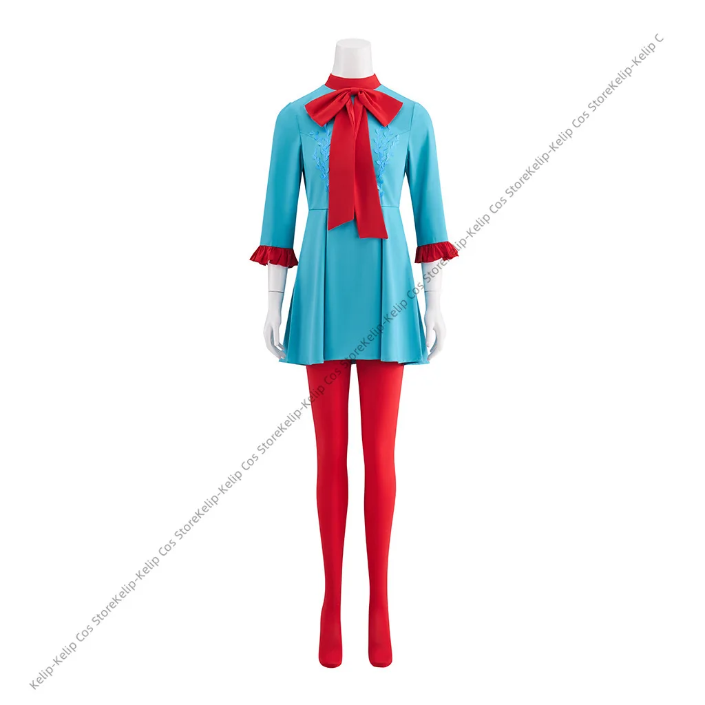 يموت مع ابتسامة سيدة برونو المريخ تأثيري حلي غاغا الأزرق فستان بتصميم حالم حفلة الهالوين الزي للرجل امرأة