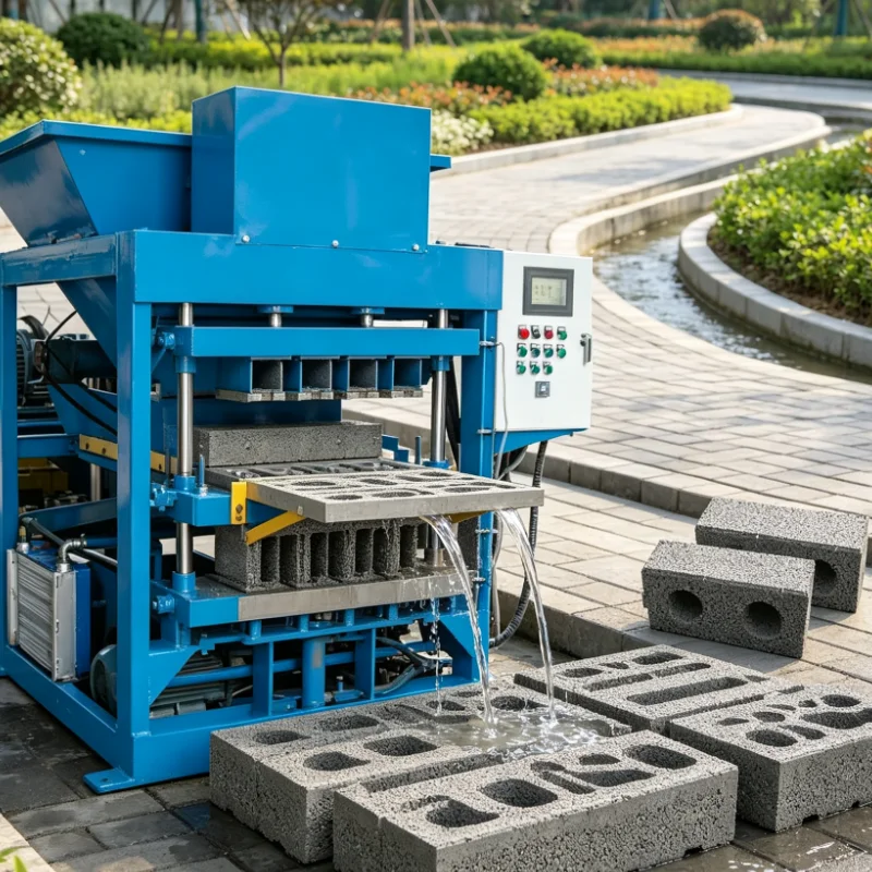Fully Automatic Block Building Manufacturing and Brick Making Machine, Concrete Brick Making Machine
