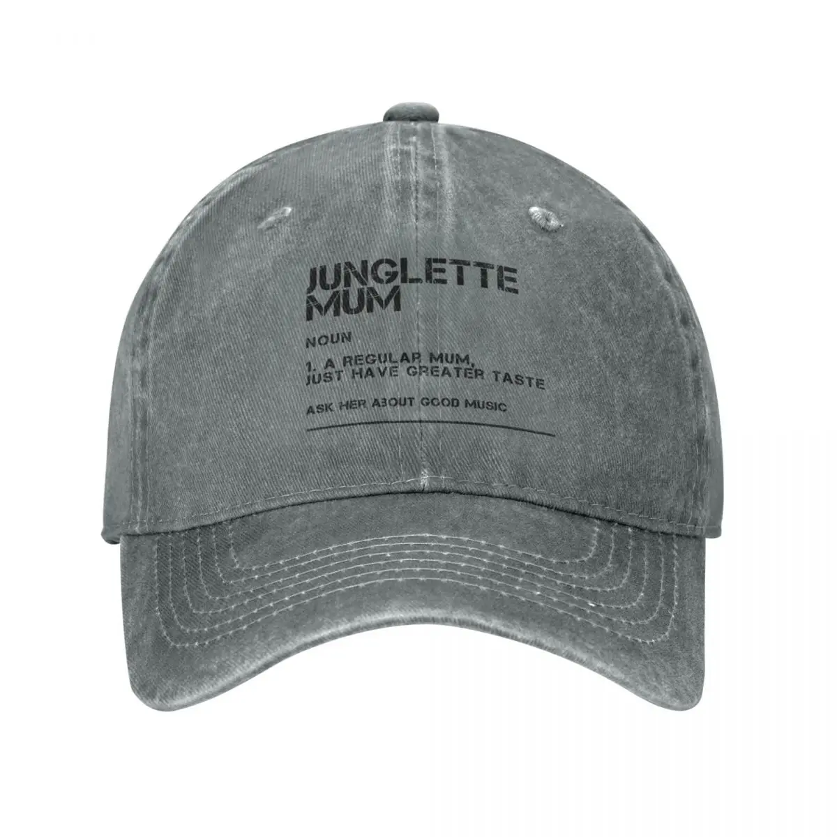 

Junglette Mum Description ( Funny Jungle Raver Mother ) Cap Cowboy Hat military tactical cap gentleman hat Caps women Men's
