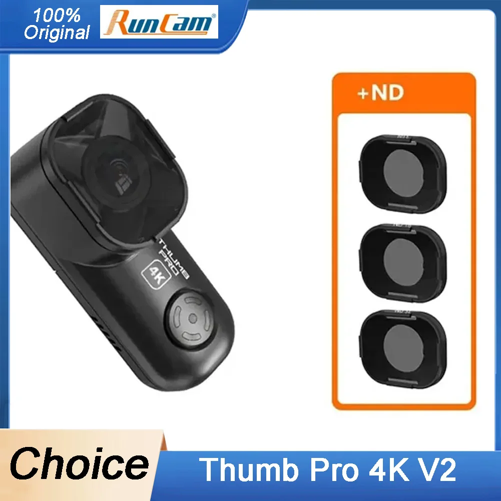 

RunCam Thumb Pro 4K V2 New Version Bigger FOV HD Camera 16g Bulit-in Gyro Filter FPV Camera Wide Angle For FPV Racing Drone