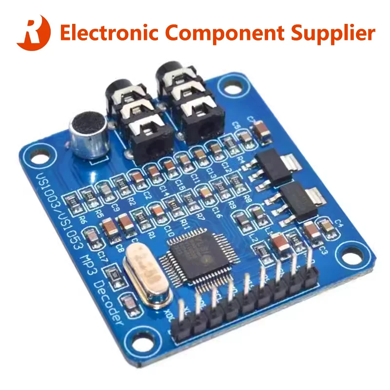 VS1003B MP3 Audio Decoding Modul Entwicklungsboard Onboard Mikrocontroller Zubehör Aufnahmefunktion DC 5V VS100 NAGELNEU
