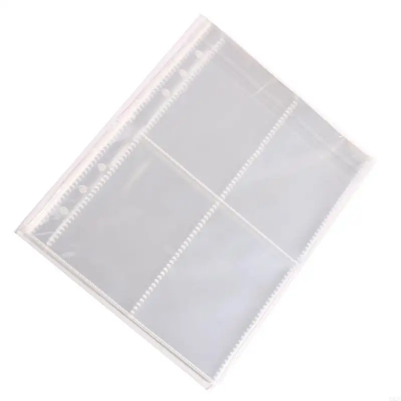 Plush 6 Rings Photocard Binder 6 Hole Pre-punched Photo Card Sleeve 4 Pocket K92C