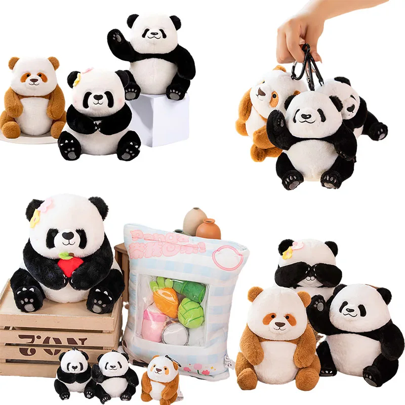 30cm Cute Fatty Panda Plush Toy Cartoon Stuffed Animals Huahua Giant Panda Plushies Doll Anime Soft Kids Toys for Girls Children