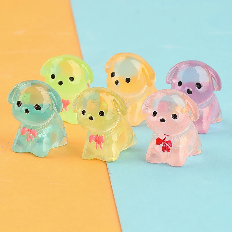 Cartoon Cute Puppy piccoli ornamenti creativo Mini cucciolo artigianato in resina modello animale creativo accessori per la decorazione della casa fai da te
