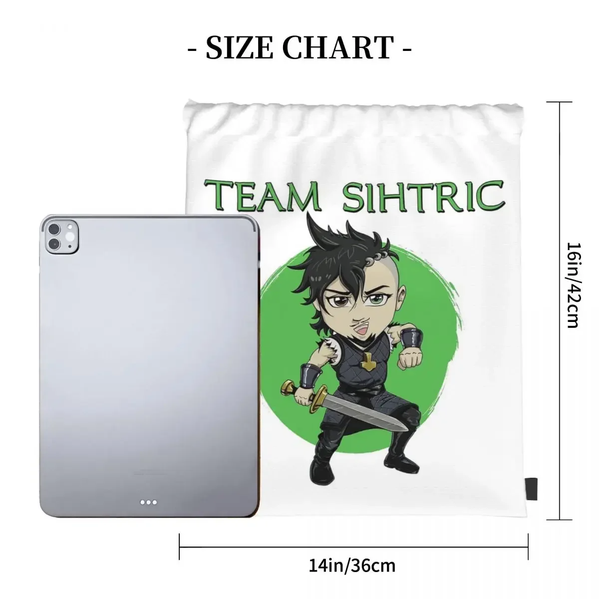 Chibi Team Sihtric Backpacks Fashion Portable Drawstring Bags Drawstring Bundle Pocket Sports Bag BookBag For Travel School