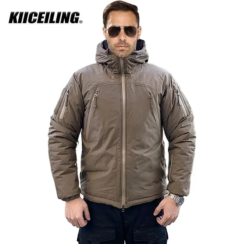 

KIICEILING Polar 2.0 Bomber Tactical Jacket For Men Women Outdoor Winter Warm Waterproof Hiking Down Parkas Coats Men Clothing