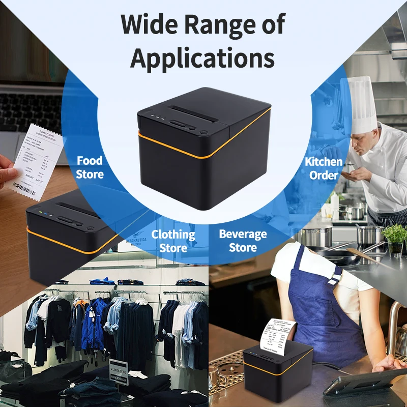 Mini Size High Quality 58mm Thermal Printer Mini USB LAN Bluetooth Receipt Printer With AutoCut Cash Register Blue Tooth Printer