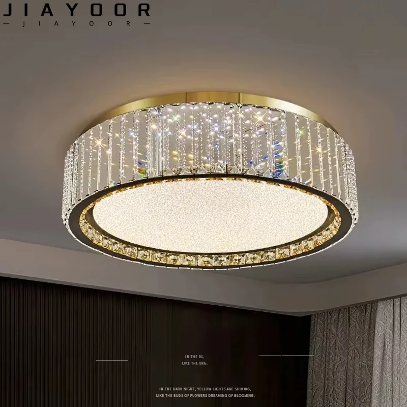 

2024 Modern Luxury Crystal Ceiling Light Villa Master Bedroom Ceiling Light Living Room Dining Room Study Room Home Light