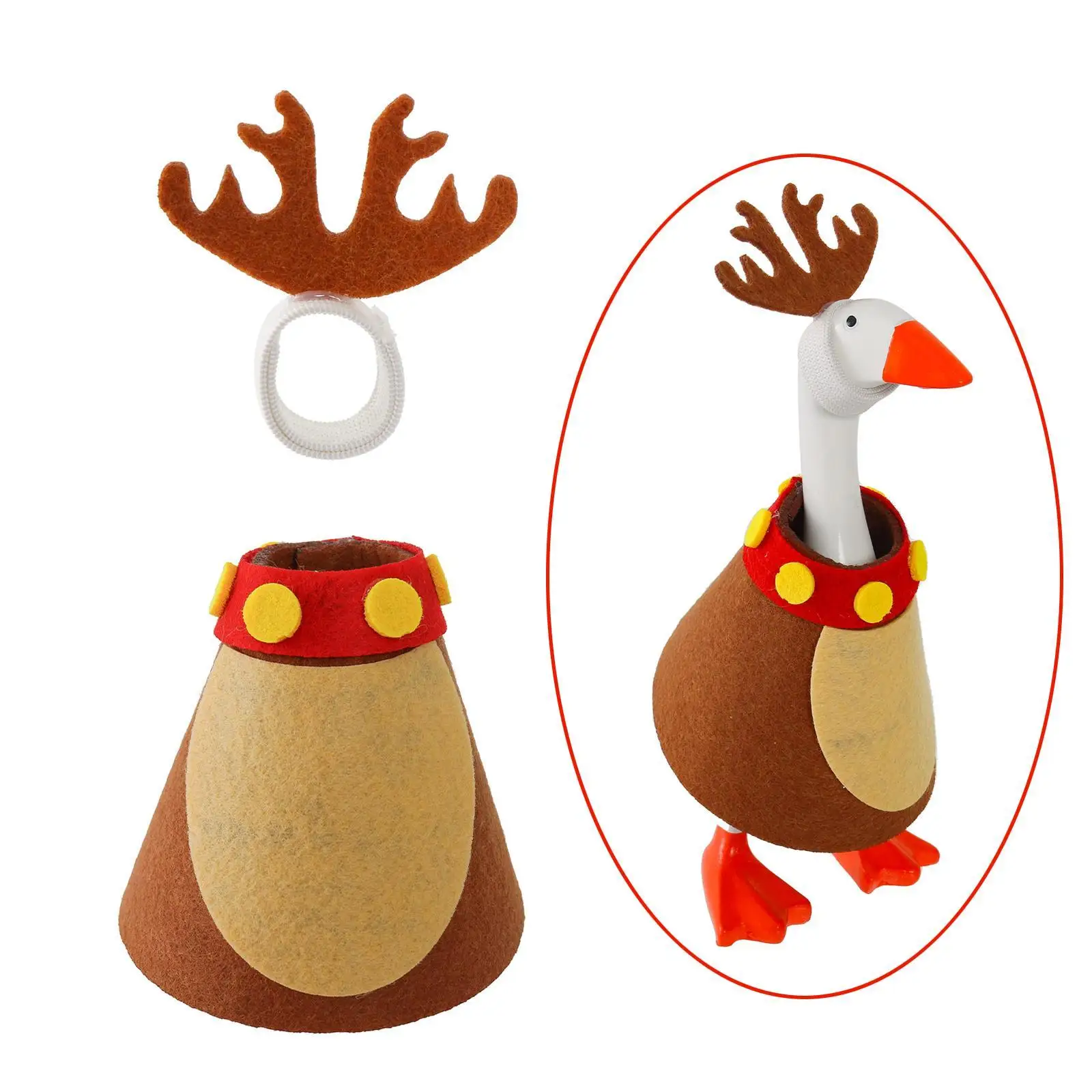 

Christmas Porch Goose Outfit Garden Goose Costume Cute Funny Figurine