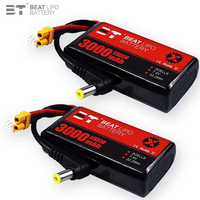 Original 3000MAH 2S 5C 10C 7.4V Lipo Battery Power Indicator for Fatshark Glasses Dominator Skyzone Aomway FPV Goggles RC Drone