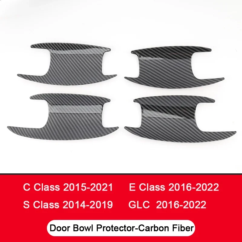 Para Mercedes Benz GLC X254 A B C E S clase W205 W213 W221 GLA GLB X247 manija de puerta de coche cubierta embellecedora de cuenco marco accesorio Exterior