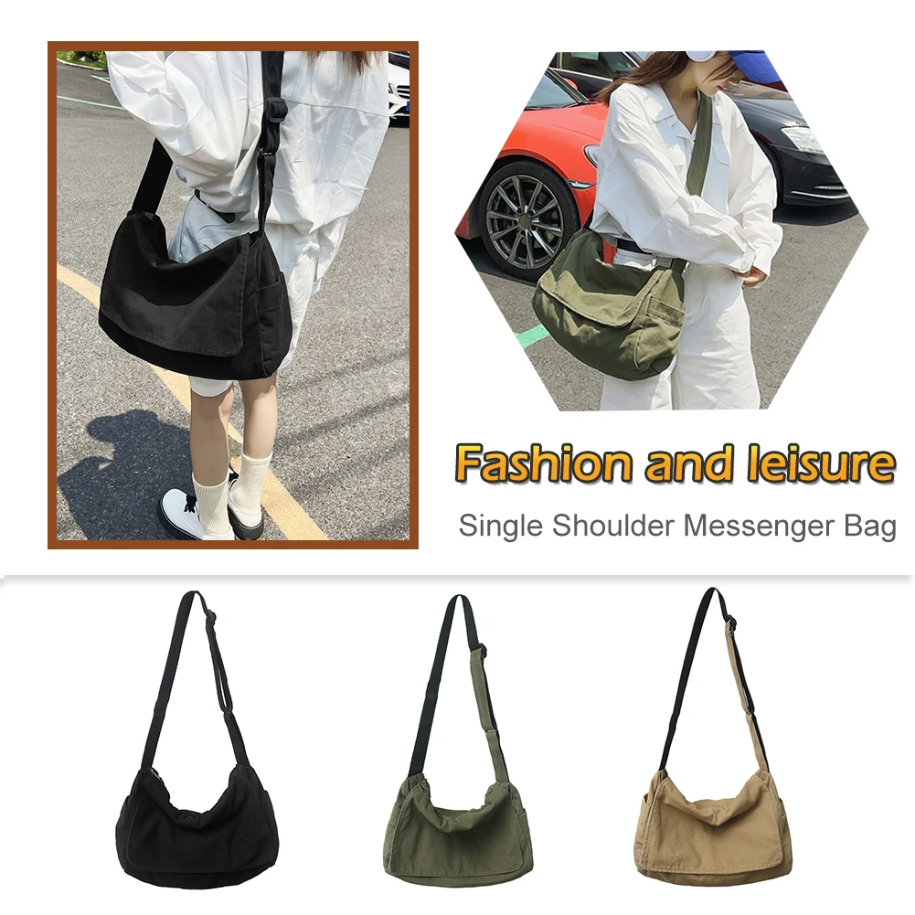 Gewaschene Umhängetasche für Damen, lässige Canvas-Umhängetasche, verstellbarer Riemen, Retro-Umhängetasche, Distressed-Umhängetasche, Einkaufstasche