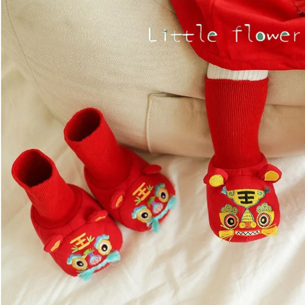 Baby socks Cute tiger lion dragon baby floor socks Soft soled thick toddler socks New Year socks for babies