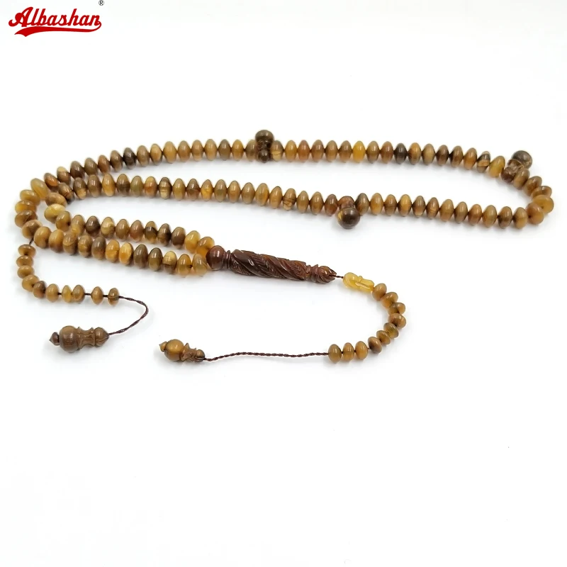 

Tasbih 99 Natural bull horn misbaha prayer beads Muslim arabic turkish islamic Collection luxury gift bracelet