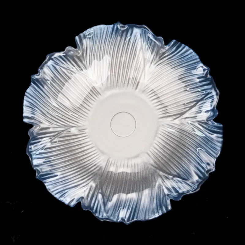 HXL Flower Glass Bowl and Plate Set, Fruit Salad Plate, High-Value Dinner Plate