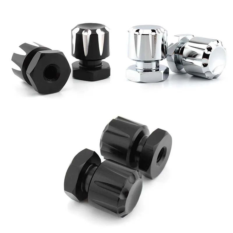 2PCS Motorcycle Rear Seat Screw Mounting Nuts Bolt Accessories Aluminum Alloy Fit For Harley Road King Fat Boy Electra Glide