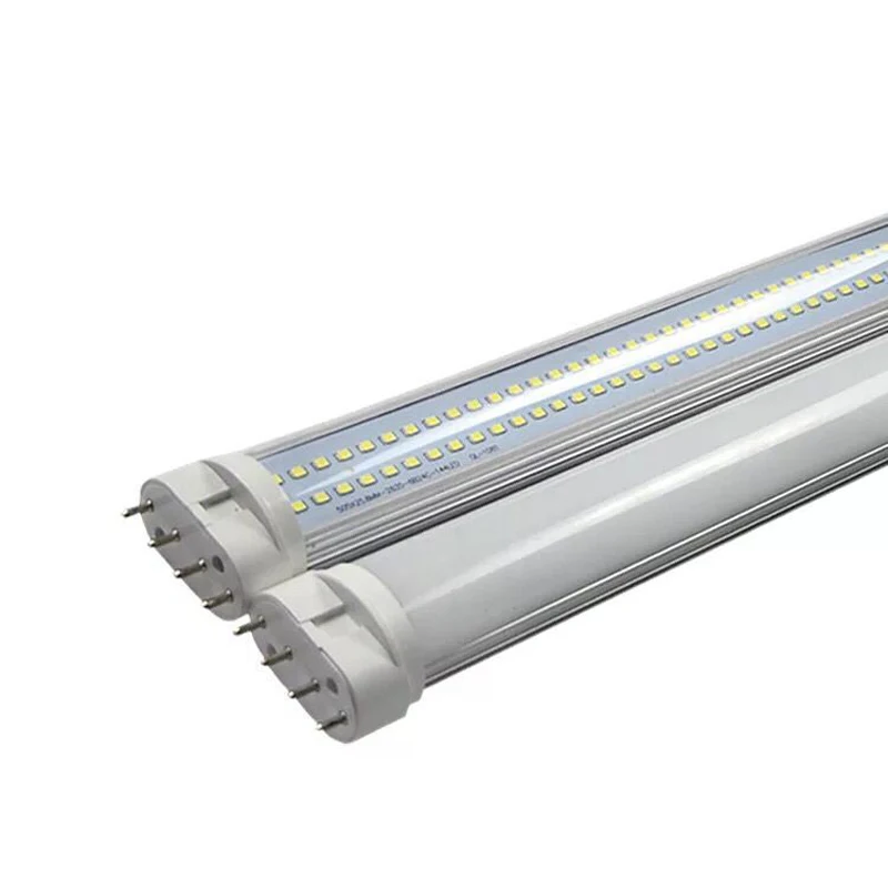 1PC110v 220v ACDC 12v 2G11 LED Tube Light 12W 3000k Natural White 4000k 6000k 4 Pin H tube PL PLL Horizontal Plug LED Bar 320mm