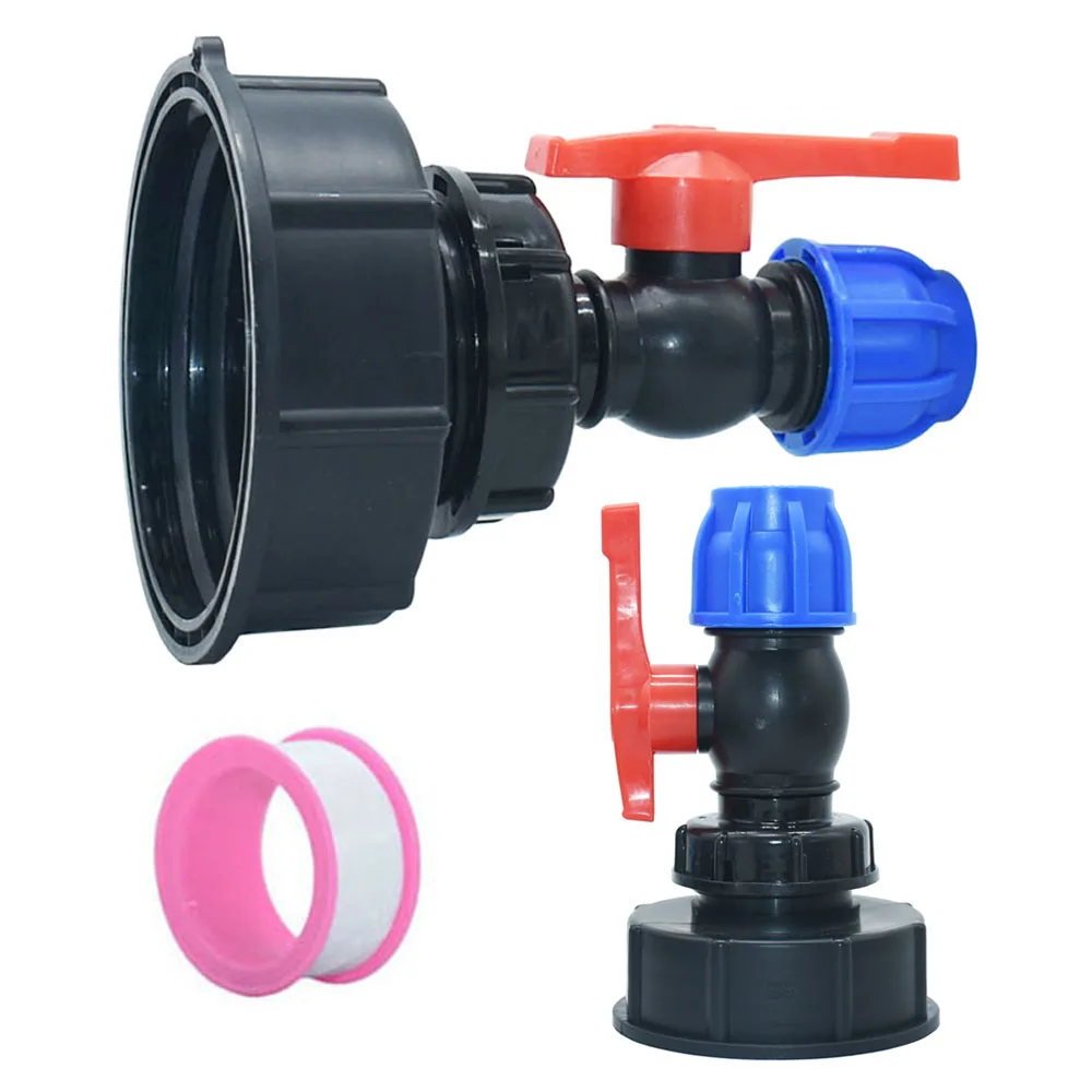 100mm S60 To 20mm 25mm 32mm Pe Pipe Quick Connector IBC Water Tank Tap  Adapter DN15 DN20 DN25 Hose Fitting