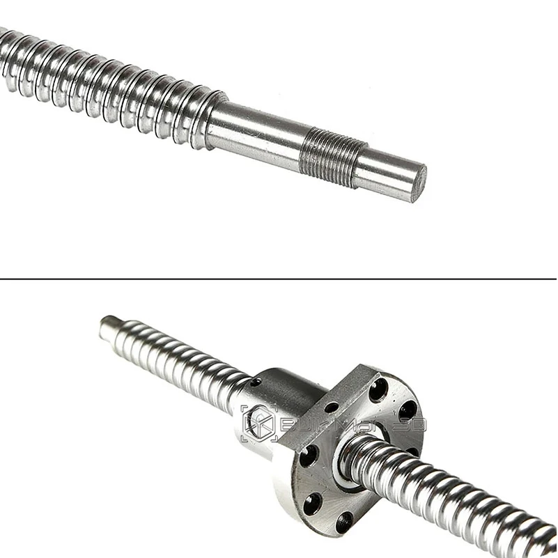 Imagem -06 - Ballscrew Silencioso de Alta Velocidade Feito à Máquina da Transmissão do Rolo da Haste 10001550 mm c7 do Parafuso da Bola de Sfu1204 com a Única Porca da Bola para as Peças do Cnc