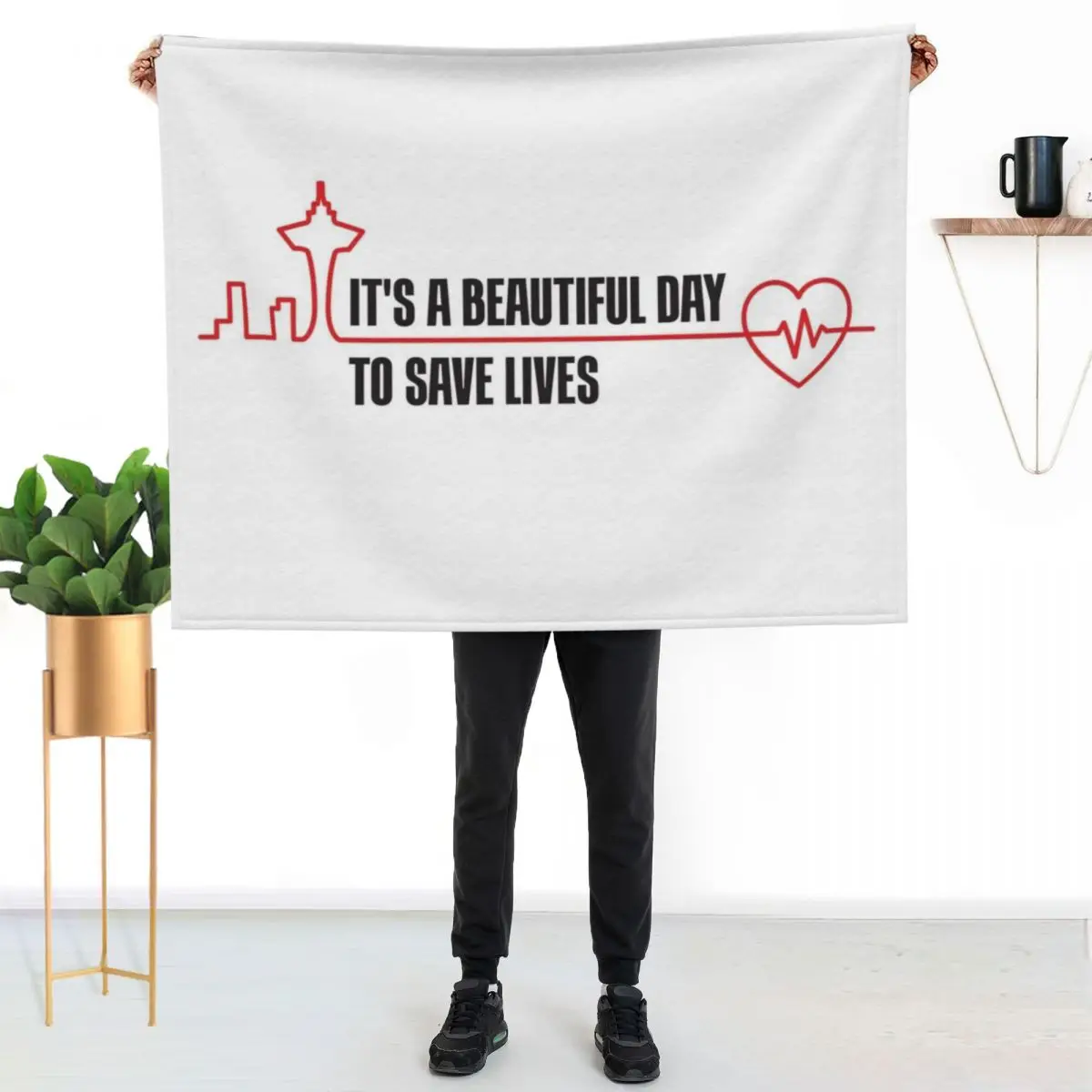 Ita??s a Beautiful Day to Save Lives Throw Blanket Luxury Throw Furrys Thermal For Sofa Thin Moving Blankets
