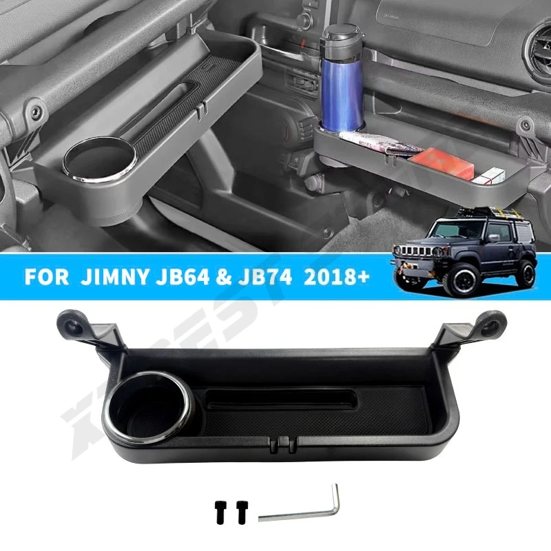 

Органайзер-подстаканник для передней пассажирской ручки с функцией хранения для Suzuki Jimny JB64 JB74 JC74 2019+ (3-дверный, 5-дверный)