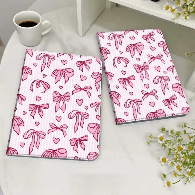 

Cartoon Pink Bow Heart Case For Honor MediaPad MatePad 6 7 X8 M5 M6 V6 V7 T5 T10 T10s 10 11 SE C5e X8a Pro Lite Tablet