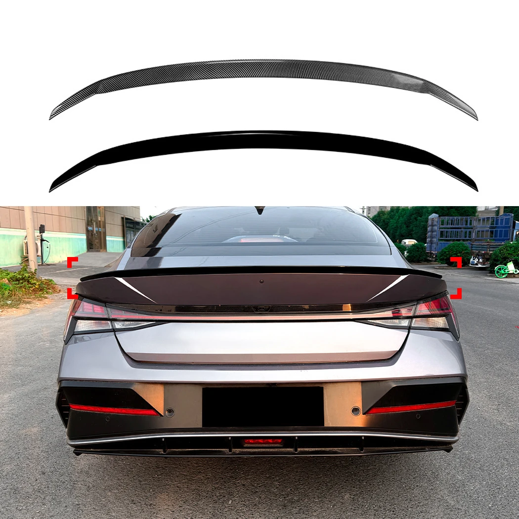 For Hyundai Elantra MK7 2021+ For N Line Style Car Trunk Lid Rear Tail Wing Spoiler Tail Fin Fixed Decoration Tuning Accessories