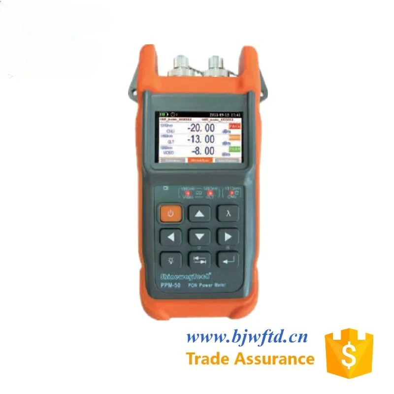 Kolorowy miernik mocy optycznej Shinewaytech PON PPM-50 1310, 1490, 1550nm Cena miernika mocy optycznej