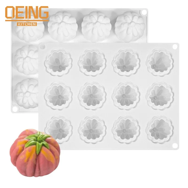 

Pumpkin Pastry Silicone Mold 3D Halloween Dessert Mousse Cake Chocolate Jelly Decoration Mold Kitchen Baking Tray Accessories