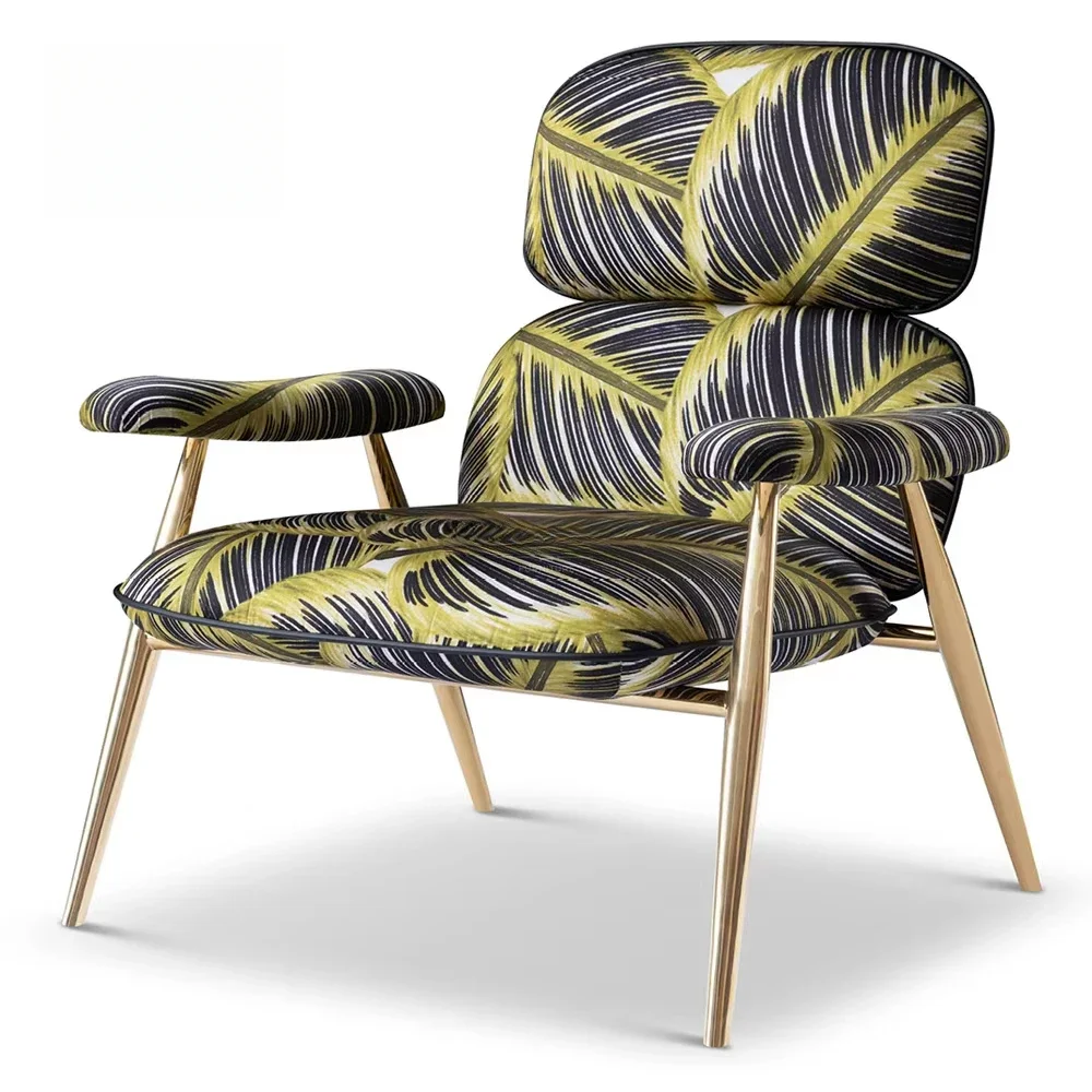 

Мебель, роскошное современное кресло для отдыха, кресло для отдыха с металлическим каркасом и мягкой спинкой