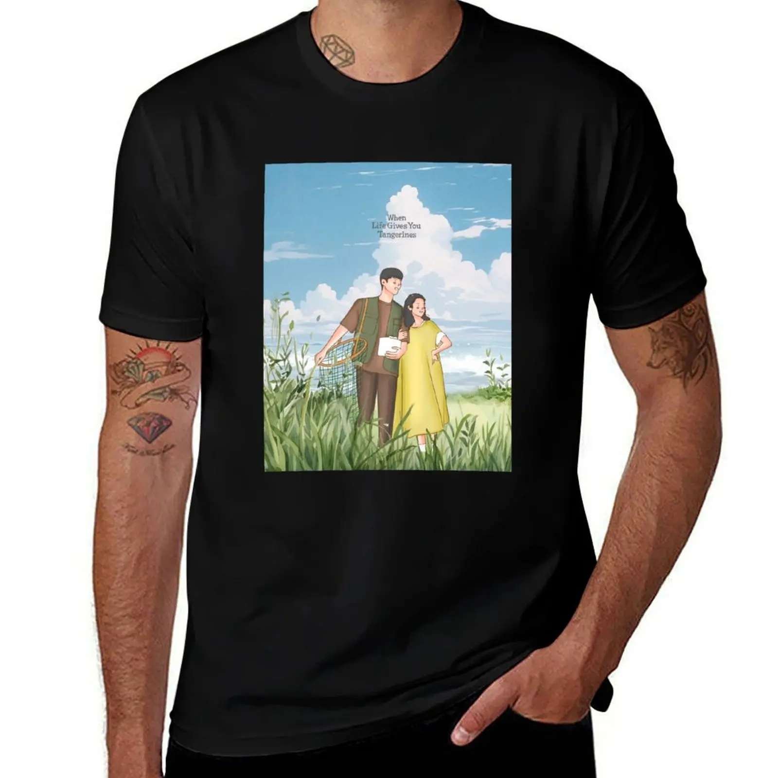 

When Life Gives You Tangerines Kdrama T-Shirt Anime t-shirt cotton graphic tees plus size clothes mens fashion
