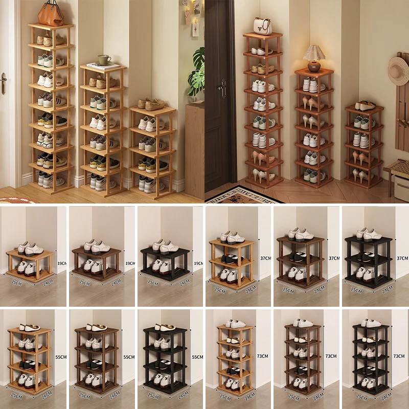 

2-9Layer Small Household Shoe Storage Bamboo Simple Shoe Rack Shoe Rack Household Doorstep Storage Rack Tool Corner Organizer