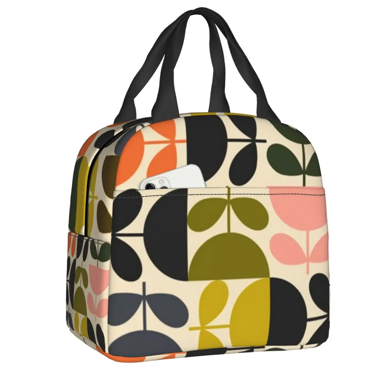 

Custom Orla Kiely Flower Lunch Bag Men Women Warm Cooler Insulated Lunch Boxes for Kids School