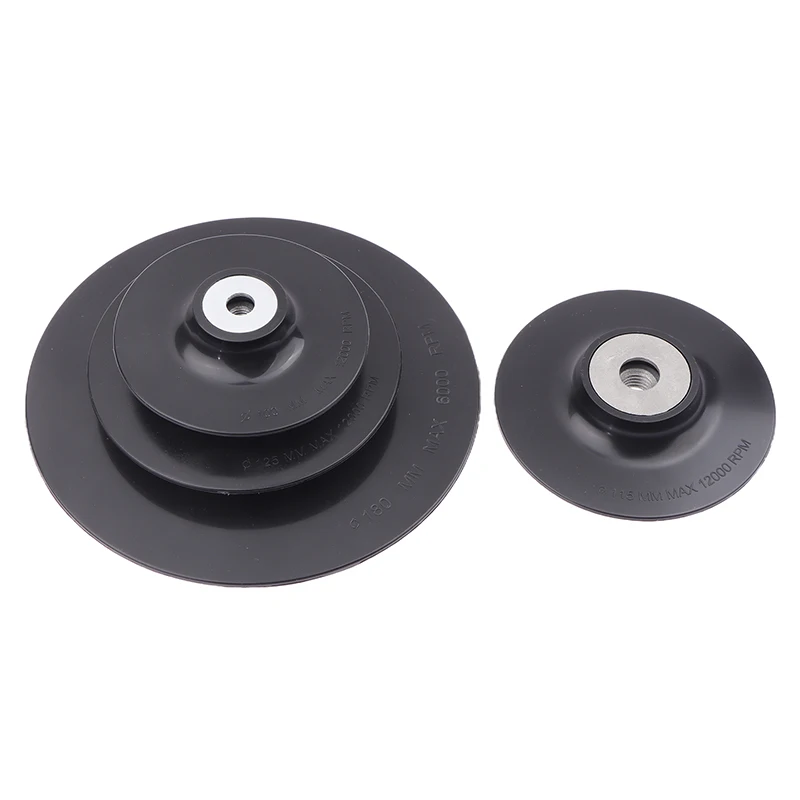 

4-7'' Resin Fiber Backing Pad Disc Backing Pad Tool 12200 RPM Steel Paper Tray For Angle Grinder Replacement