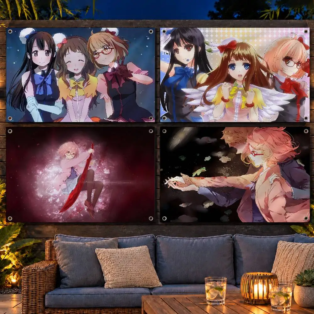 Fantasy Anime Beyond the Boundary Indoor Outdoor Flag Banner Party Decor Hanging Wall Backdrop