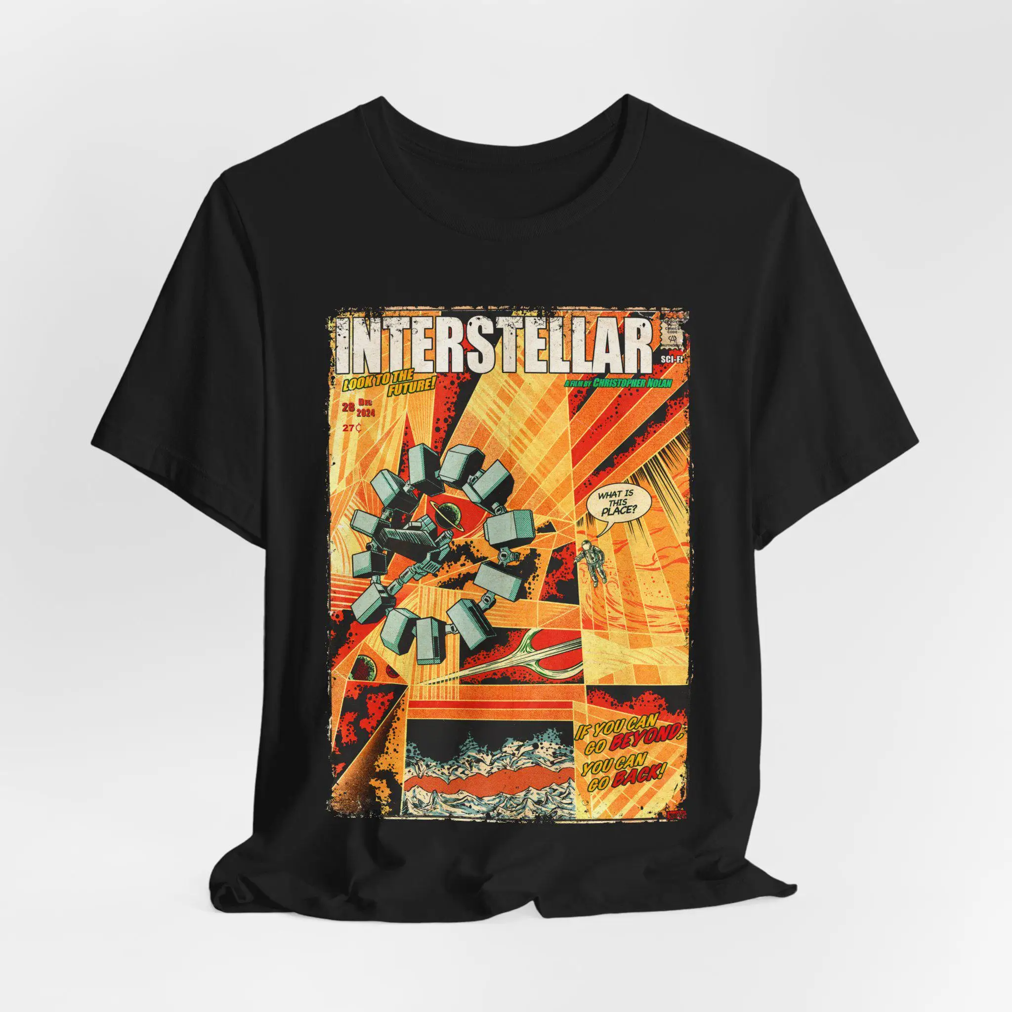 Aesthetic Interstellar Movie Graphic T-shirt: Vintage Sci-fi Unisex Tee