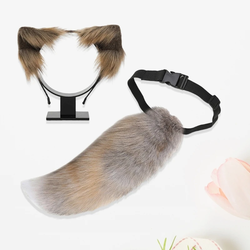 ملحقات Cosplay Halloween Cosplay Costume Animal Tail and Furry Ear Beadband for Women Girl Christmas Halloween Cosplay