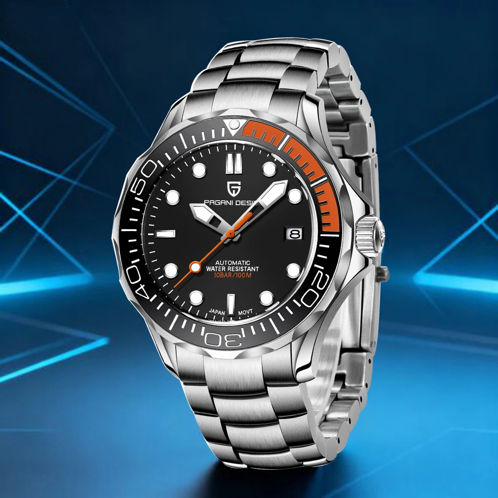 

PAGANI DESIGN 2026 Новые мужские автоматические механические часы Роскошные часы премиум-класса 100 метров водонепроницаемые зеркальные часы с сапфировым стеклом