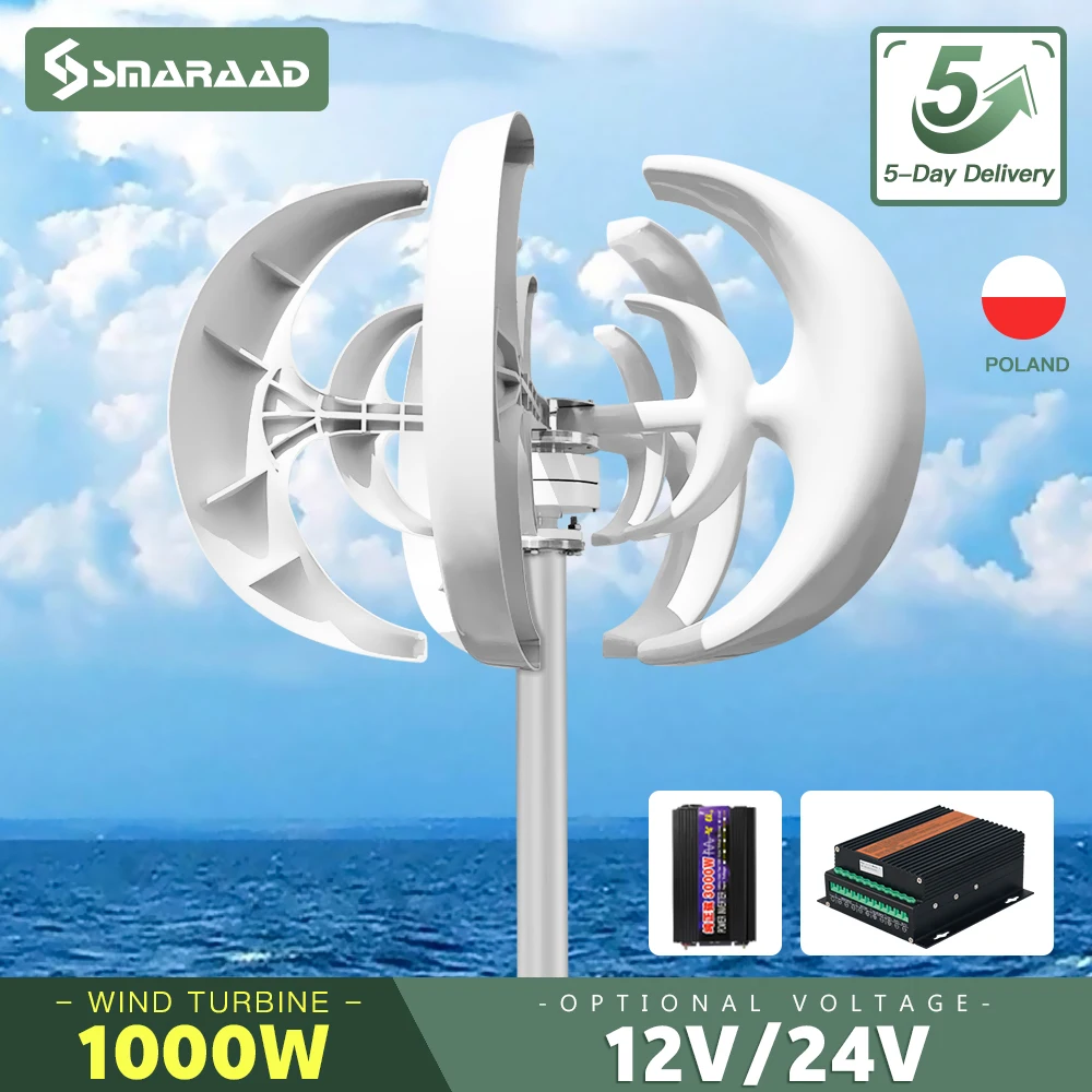 gerador vertical da turbina eolica dinamo magnetico energia livre poder forte ca 220v saida do inversor para a casa 1kw 1000w 24v 12v 01