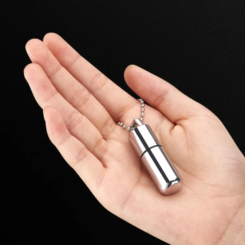 New Cute You Keychain Metal Windproof Grinding Wheel Lighter Outdoor Pendant Creative Cigarette Accessories Men's Gift 2026 New